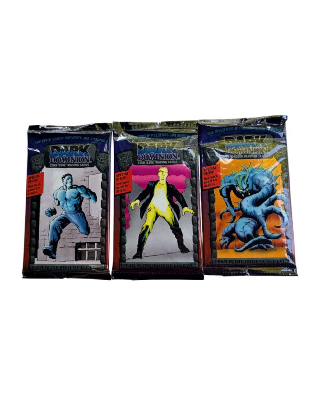 Vintage 1993 Dark Dominion Sealed Booster Packs (Set of 3)